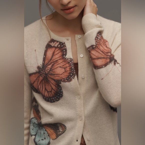 Anthropologie The Juliet Cashmere Cardigan Sweater - Picture 3 of 6